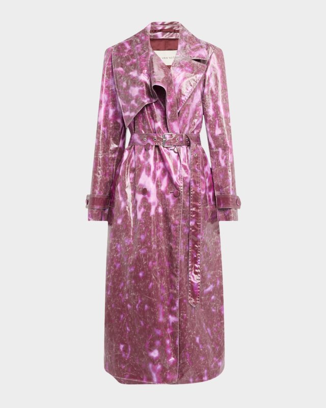 Ronaldi Belted Coated Cotton Trench Coat